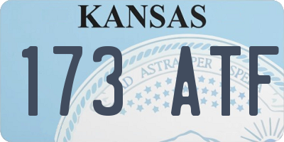 KS license plate 173ATF