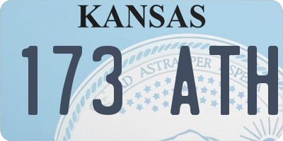 KS license plate 173ATH