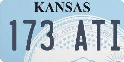 KS license plate 173ATI