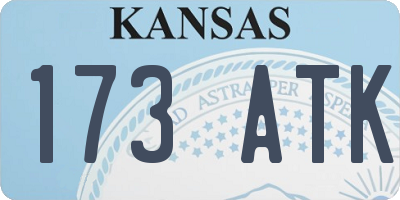 KS license plate 173ATK