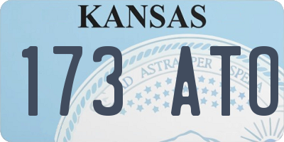 KS license plate 173ATO