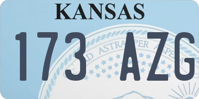 KS license plate 173AZG
