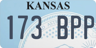 KS license plate 173BPP