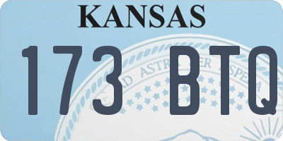 KS license plate 173BTQ