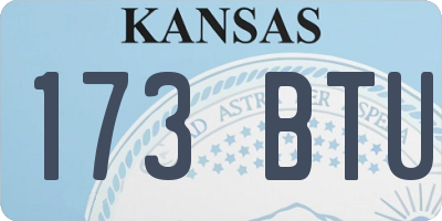 KS license plate 173BTU