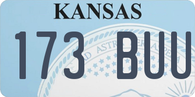 KS license plate 173BUU