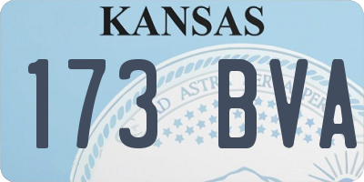 KS license plate 173BVA
