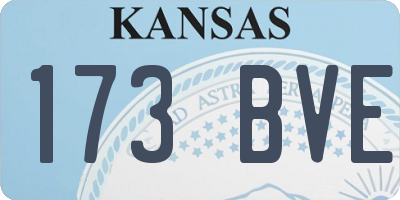 KS license plate 173BVE