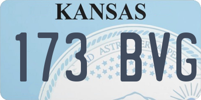 KS license plate 173BVG