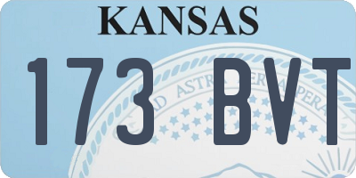 KS license plate 173BVT