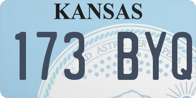 KS license plate 173BYQ