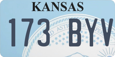 KS license plate 173BYV