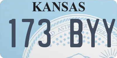 KS license plate 173BYY
