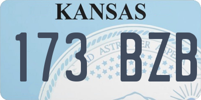 KS license plate 173BZB