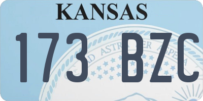 KS license plate 173BZC