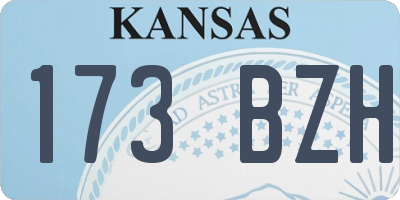 KS license plate 173BZH