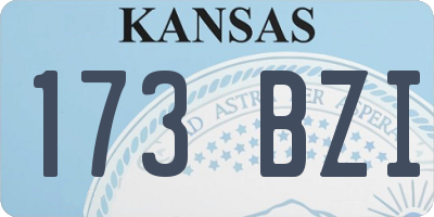 KS license plate 173BZI