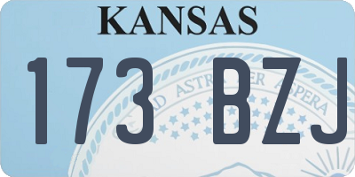 KS license plate 173BZJ