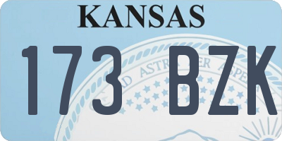 KS license plate 173BZK