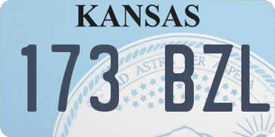 KS license plate 173BZL
