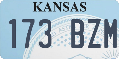 KS license plate 173BZM