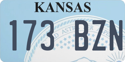 KS license plate 173BZN