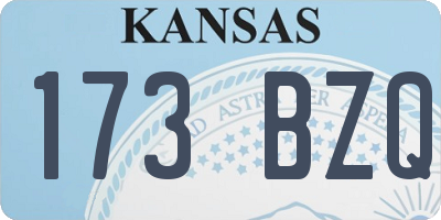 KS license plate 173BZQ