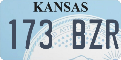 KS license plate 173BZR