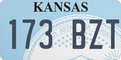KS license plate 173BZT