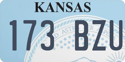KS license plate 173BZU