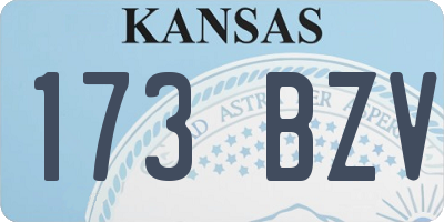 KS license plate 173BZV