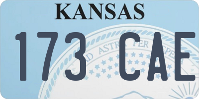 KS license plate 173CAE