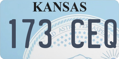 KS license plate 173CEQ