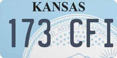 KS license plate 173CFI