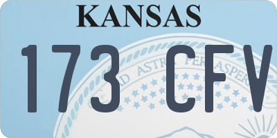 KS license plate 173CFV