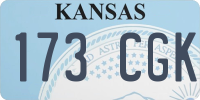 KS license plate 173CGK