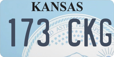 KS license plate 173CKG