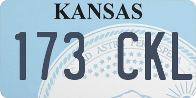 KS license plate 173CKL