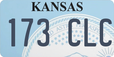 KS license plate 173CLC