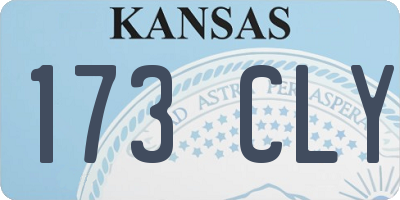 KS license plate 173CLY