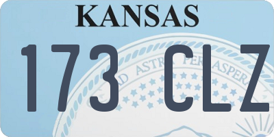 KS license plate 173CLZ
