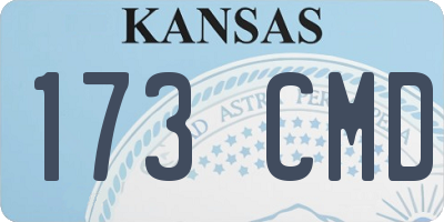 KS license plate 173CMD