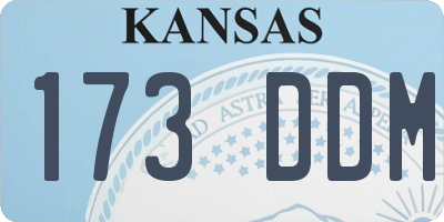 KS license plate 173DDM