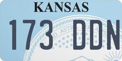 KS license plate 173DDN