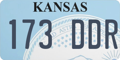 KS license plate 173DDR