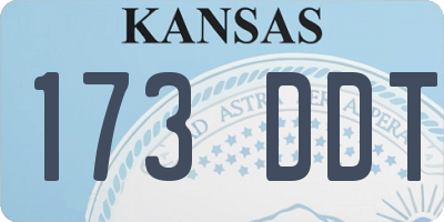 KS license plate 173DDT