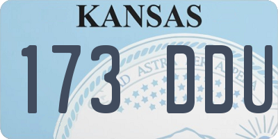 KS license plate 173DDU