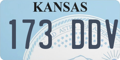 KS license plate 173DDV