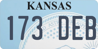 KS license plate 173DEB