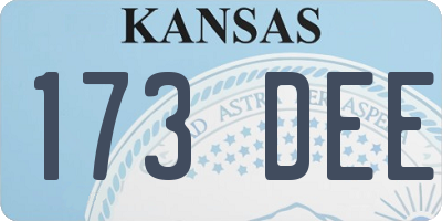 KS license plate 173DEE
